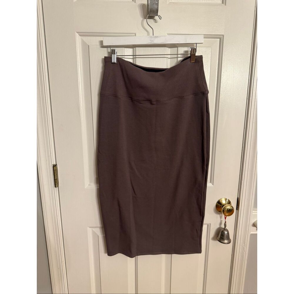 Marste Brown Sweat Jersey Pencil Wiggle Skirt sz 16-18 NWOT